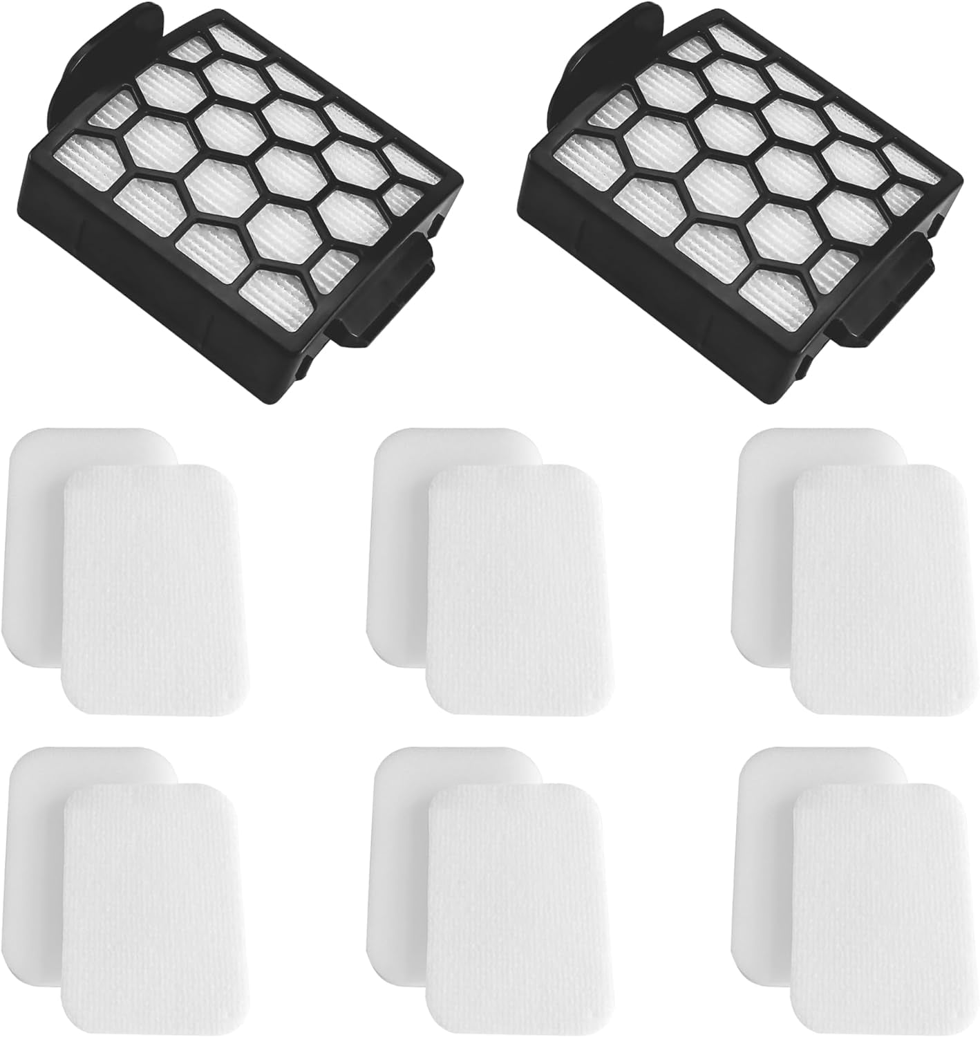 2 HEPA Filter + 6 Foam & Felt Filter Kit Replacement for Shark