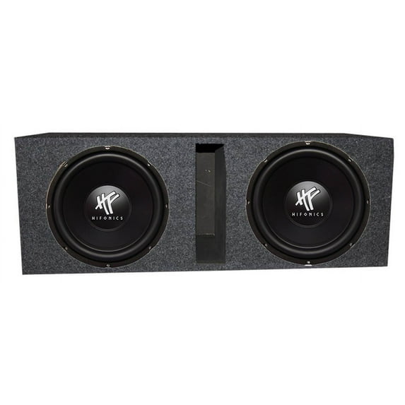 HIFONICS 12" 1600W Car Audio Subwoofer Speaker (2 Pack), & Ported Enclosure