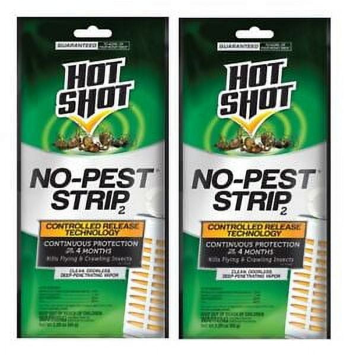 2~ HOT SHOT NO PEST STRIP Bug Trap Repellent Kills Flying Crawling Insect NEW!