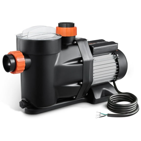 2 HP Above Ground Swimming Pool Pump, Single Speed, 122 GPM, 3450 RPM, 220V, Pure Copper Motor, Corrosion-Resistant Shell, Efficient Water Circulation, Safety Features, Ideal for Pools, Spas