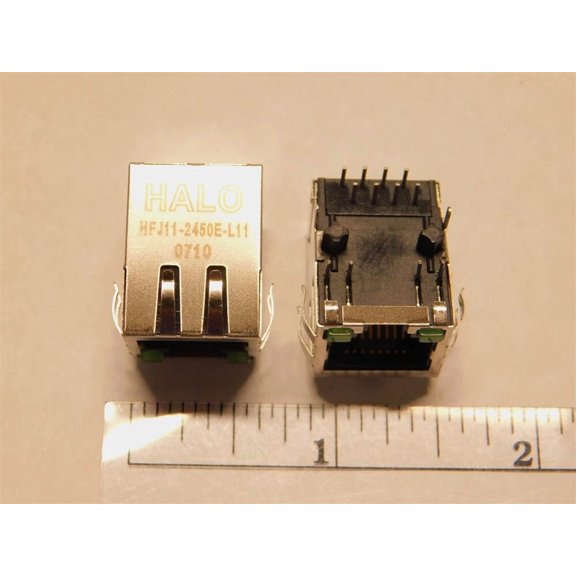 2 Halo Hfj11-2450E-L11 Fast-Jack 10/100Base-Tx Rj45 Ethernet Jacks Grn-Grn Leds