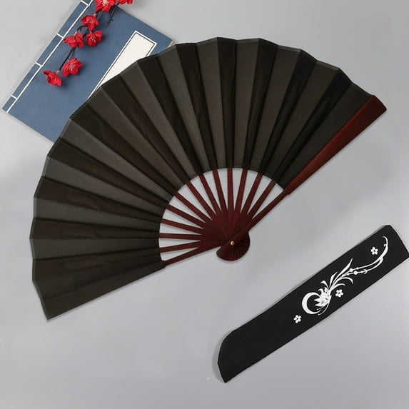 Under $2 Handheld Fan, Traditional Red Bone Folding Fan for Diy Art & Calligraphy, Premium Fabric Hand Painted Blank Fan, Dance Prop, Folding Fan, Multi-Color, by Goohae