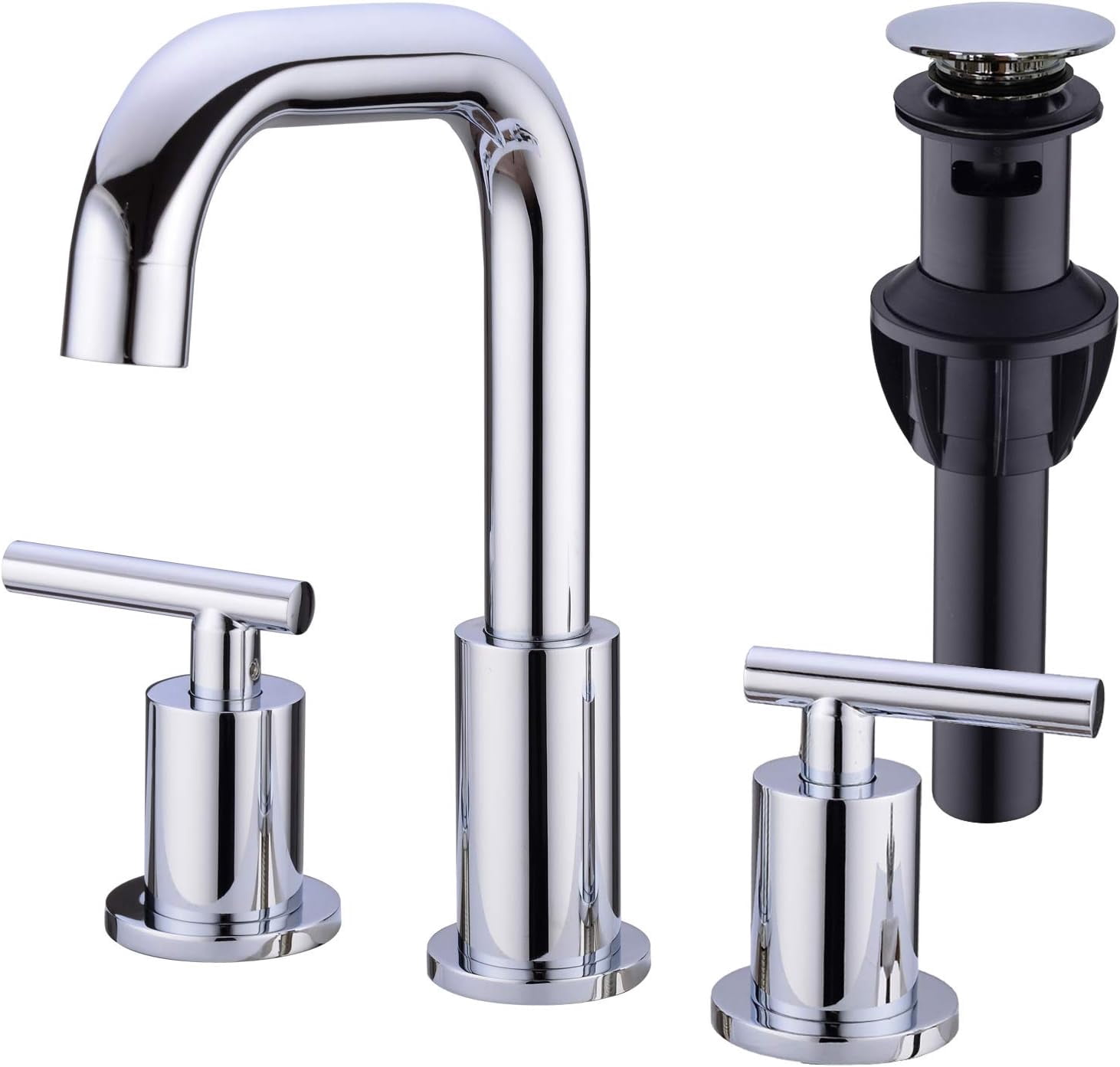 PLUMBINGMASTER 16-Inch Stainless Steel Water Supply Line – 1/2" Female Fittings, NSF/cUPC Certified – For Bathroom, Kitchen Sink & Toilet (2-Pack)