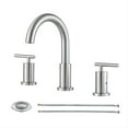 thumbnail image 1 of PARLOS 2-Handle Widespread Bathroom Faucet  with Metal Pop-up Drain Assembly and Supply Lines, Brushed Nickel, 1 of 11