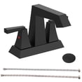 thumbnail image 1 of 2-Handle Bathroom Sink Faucet ‎   Matte Black 4 Inches Centerset Vanity Faucet, 1 of 6