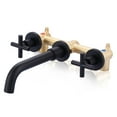 thumbnail image 1 of 2 Handle Wall Mount Bathroom Faucet and Rough-in Valve Included, 1 of 7
