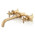 thumbnail image 1 of 2 Handle Wall Mount Bathroom Faucet and Rough-in Valve Included, 1 of 8