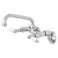 thumbnail image 1 of 2-Handle Wall Mount Kitchen Faucet, Polished Chrome - 2.75 x 4.88 x 6.94 in., 1 of 1