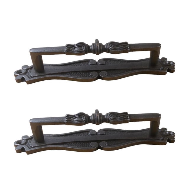 Rustic Silver Handle 2 Handles Cabinet Pulls Door Handle Natural Iron Large Hardware Vintage ...