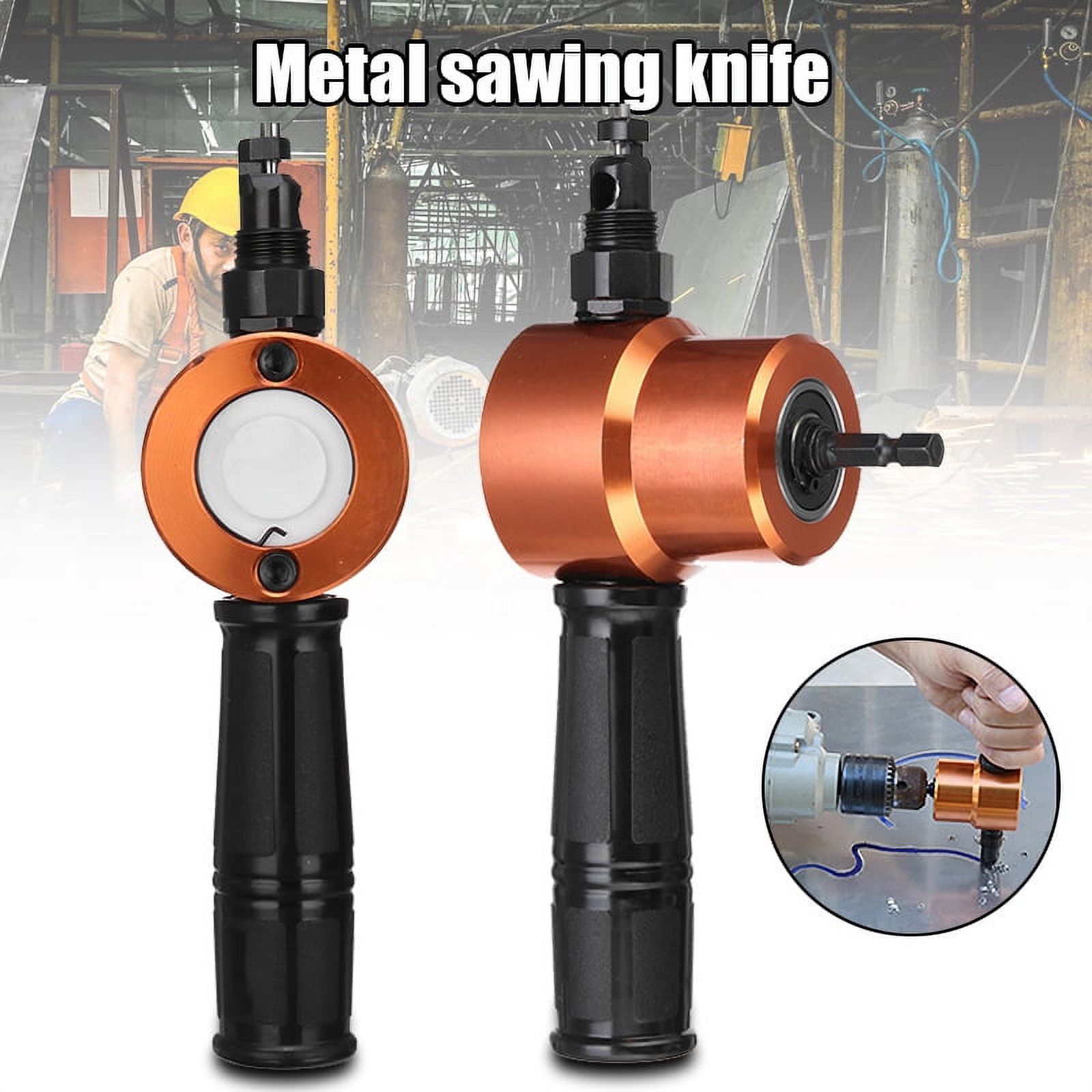 2 Head Sheet Metal Cutting Nibbler Hole Saw Cutter Electric Drill