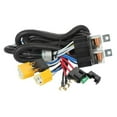 2 Headlight Relay Wiring Harness H4 Headlamp Light Bulb Ceramic Socket ...