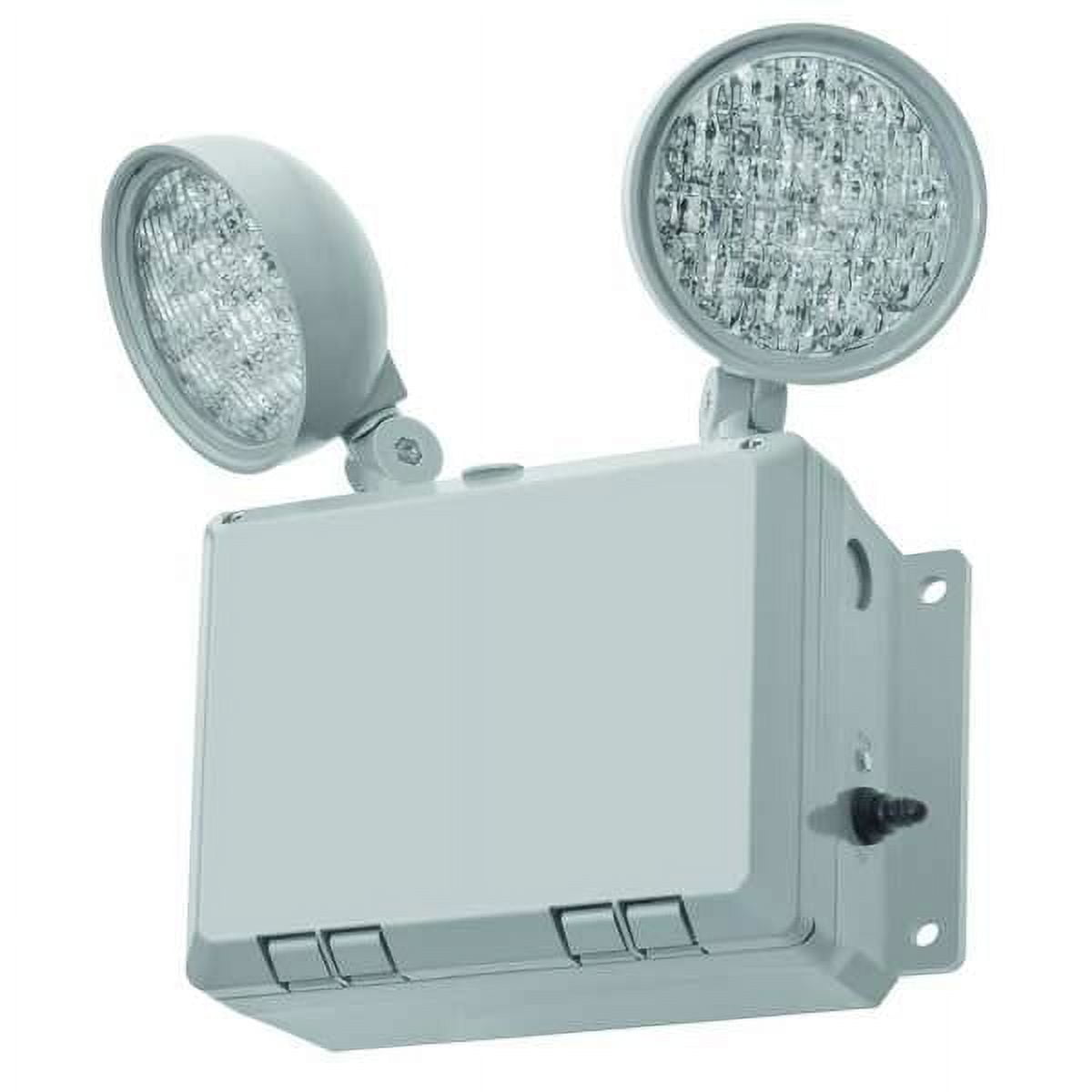 Gray Thermoplastic Dual Head LED Emergency Light