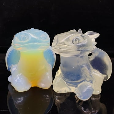 2″ Healing Crystals and Stones Reiki Skull Toothless Figurine Statue Animal Sculptures Hand Carved Fly Dragon Crystal for Birthday Festival Gifts Home Decor