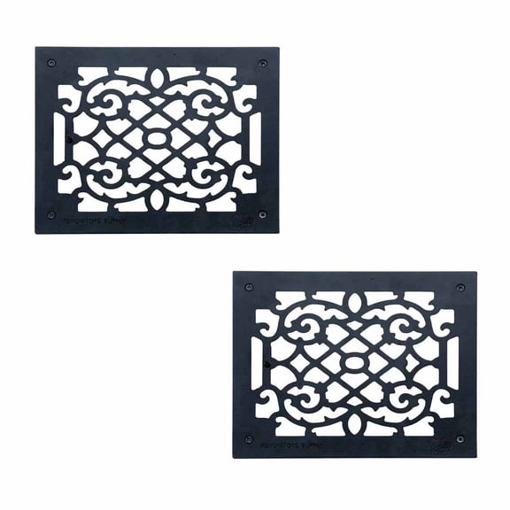 2 Heat Register Floor Vent Grate Cast Aluminum 9.5" x 11 3/8 Renovator's Supply