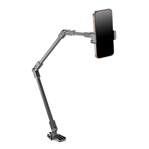 2. Heavy Duty Phone Stand Metal Rotatable Arm Flexible Tablet Holder Foldable Desktop Bracket Mount