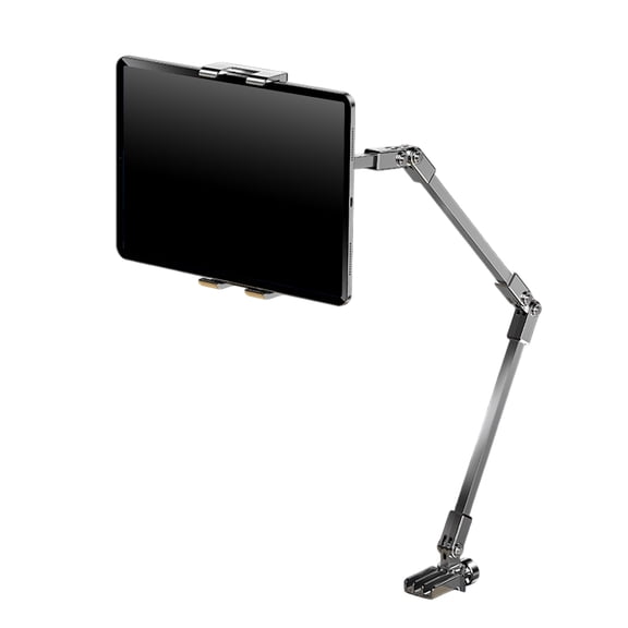 2. Heavy Duty Phone Stand Metal Rotatable Arm Flexible Tablet Holder Foldable Desktop Bracket Mount