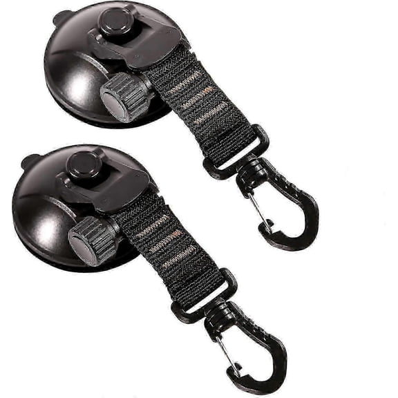 2 Heavy Duty Suction Cup Anchor with Securing Hook, Suction Cup,Camping Tarp Accessory