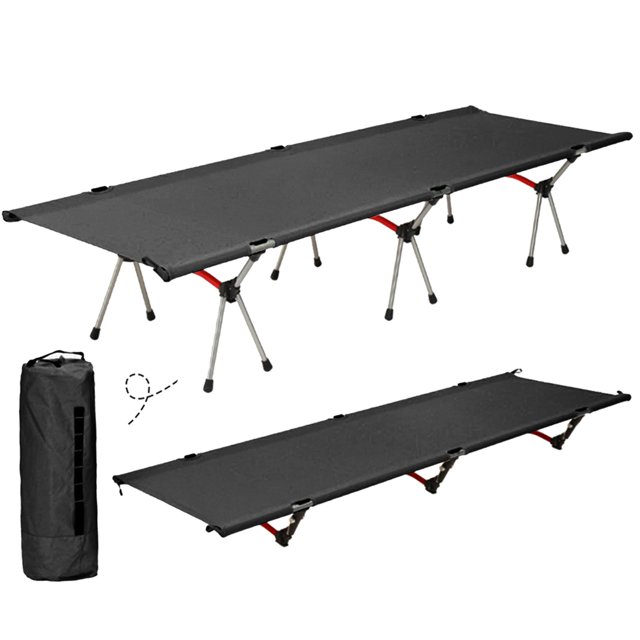 2 Height Lightweight Folding Camping Cot with Leg Extenders Backpacking