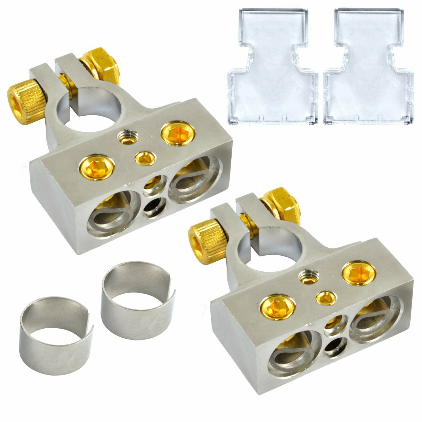 2 High Quality Dual 1/0 & 8 Gauge Positive and Negative Battery