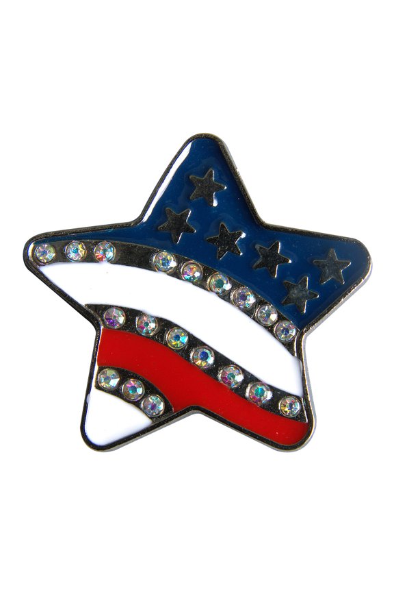 2 Hilason 1.5" Us Flag Star Crystal Bling Concho Saddle Headstall cowgirl