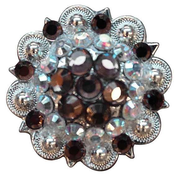 2 Hilason Western Berry Conchos Glass Rhinestones Bling 1.5" Tack cowgirl