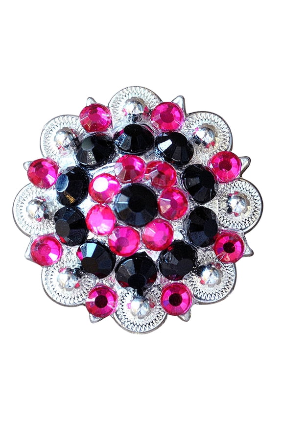 2 Hilason Western Berry Conchos Glass Rhinestones Bling 1.5" Tack cowgirl