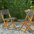 thumbnail image 1 of 2 Hillside Bistro Chair , Foldable. Wood, Brown. 17.94" X 20.67" 34.01" 2 Chairs, Foldable For Outdoor Use. Deep Wide High, 1 of 5