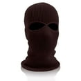 thumbnail image 1 of 2-Hole Full Face Mask Cover Ski Mask Winter Balaclava Cap Knitted Face Cover for Winter Outdoor Sports Coffee, 1 of 4