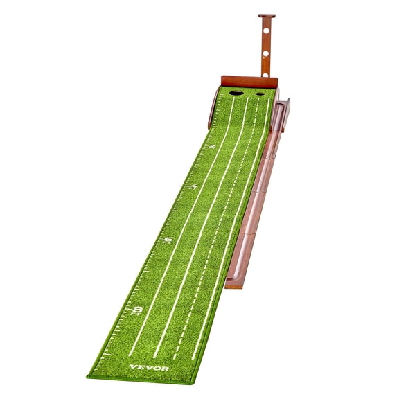 2-Hole Indoor Golf Putting Mat - Practice Green for Home & Office - Perfect Golf Training Aid