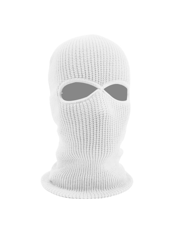 2 Hole Knit Ski Mask Winter Full Face Cover Stretchy Knitted Face Mask for Men Women Warm Head Neck Cover for Skiing Cycling Snowboarding Outdoor Sports,1pack