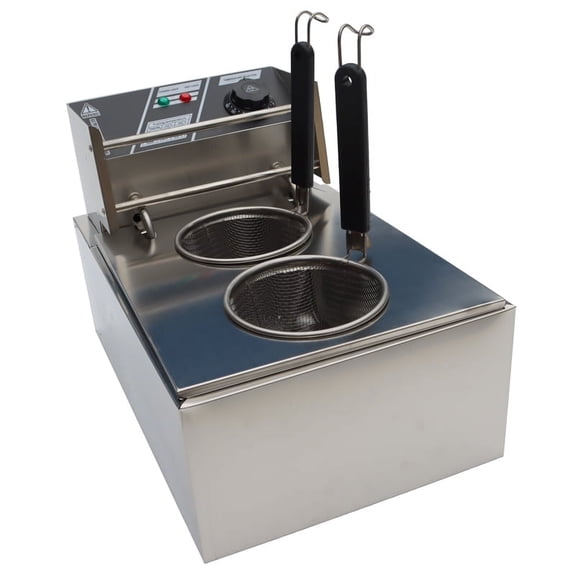 2 Holes Noodles Cooker Machine Desktop Single Cylinder Electric Noodles Dumpling Cooking Machine 110V 1700W