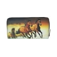 thumbnail image 1 of 2 Horse Running Printed Zipper Wallet, 1 of 2