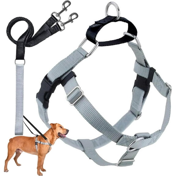 2 Hounds Design Freedom No Pull Dog Harness X-Large Silver