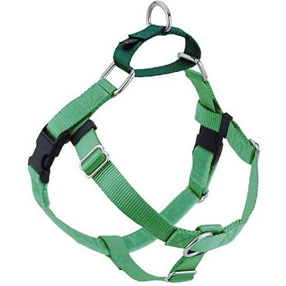2 Hounds Design Freedom No Pull Dog Harness | Adjustable Gentle Comfortable Control for Easy Dog Walking |for Small Medium and Large Dogs | Made in USA | 5/8" MD Neon Green