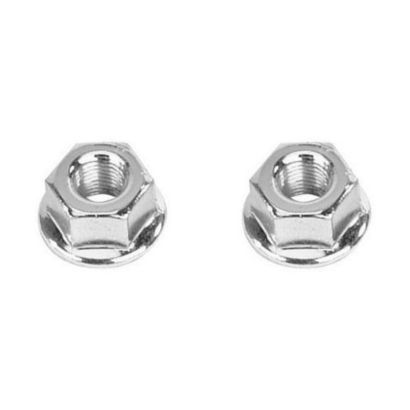 2 - Hub Axle Nuts Front 9x1mm Chrome. Set of axle nut. Pair of axle nut.