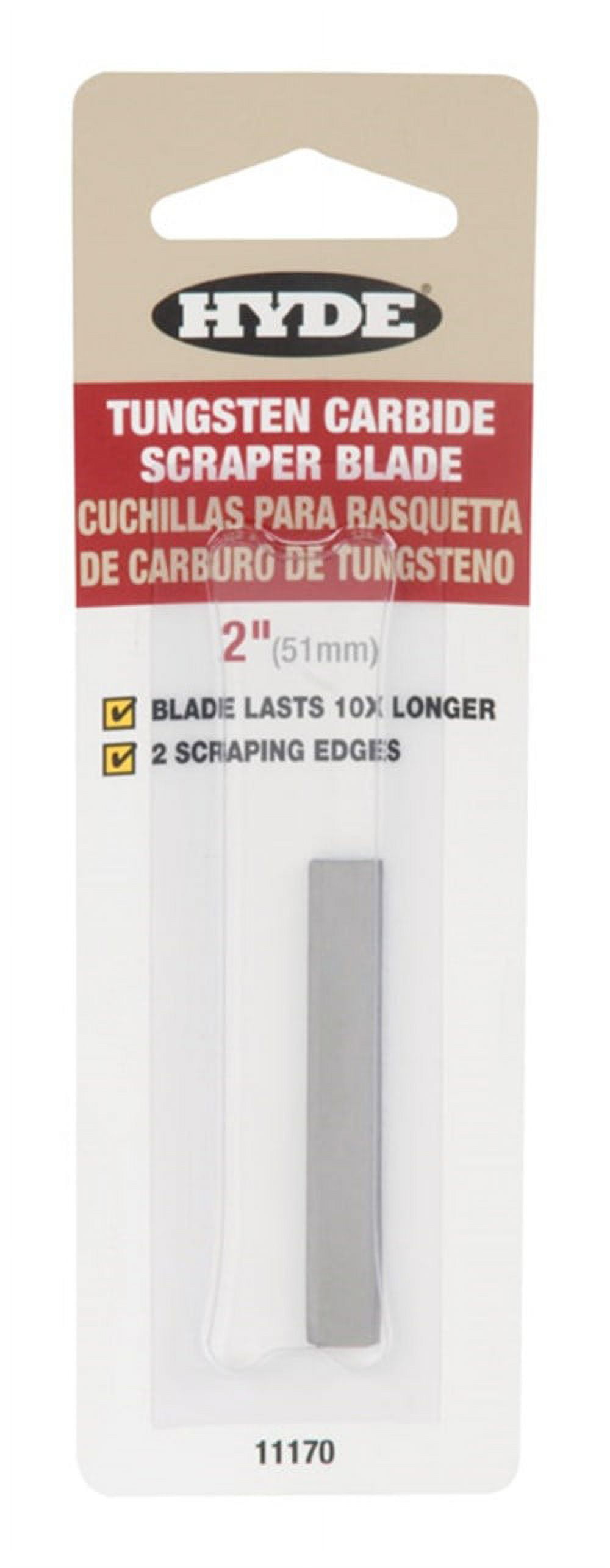 2" Hyde Tools 11170 Hyde Replacement 2Edge Carbide Scraper Blade