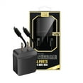 thumbnail image 1 of 2-IN-1 18W Fast Type C Dual USB Ports Wall Charger + Type C to Type C Cable for HTC Desire 21 Pro 5G, U20 5G, HTC Wildfire E3, Desire 20+, Wildfire E2, Desire 20 Pro, Wildfire X, U19e (Black), 1 of 3