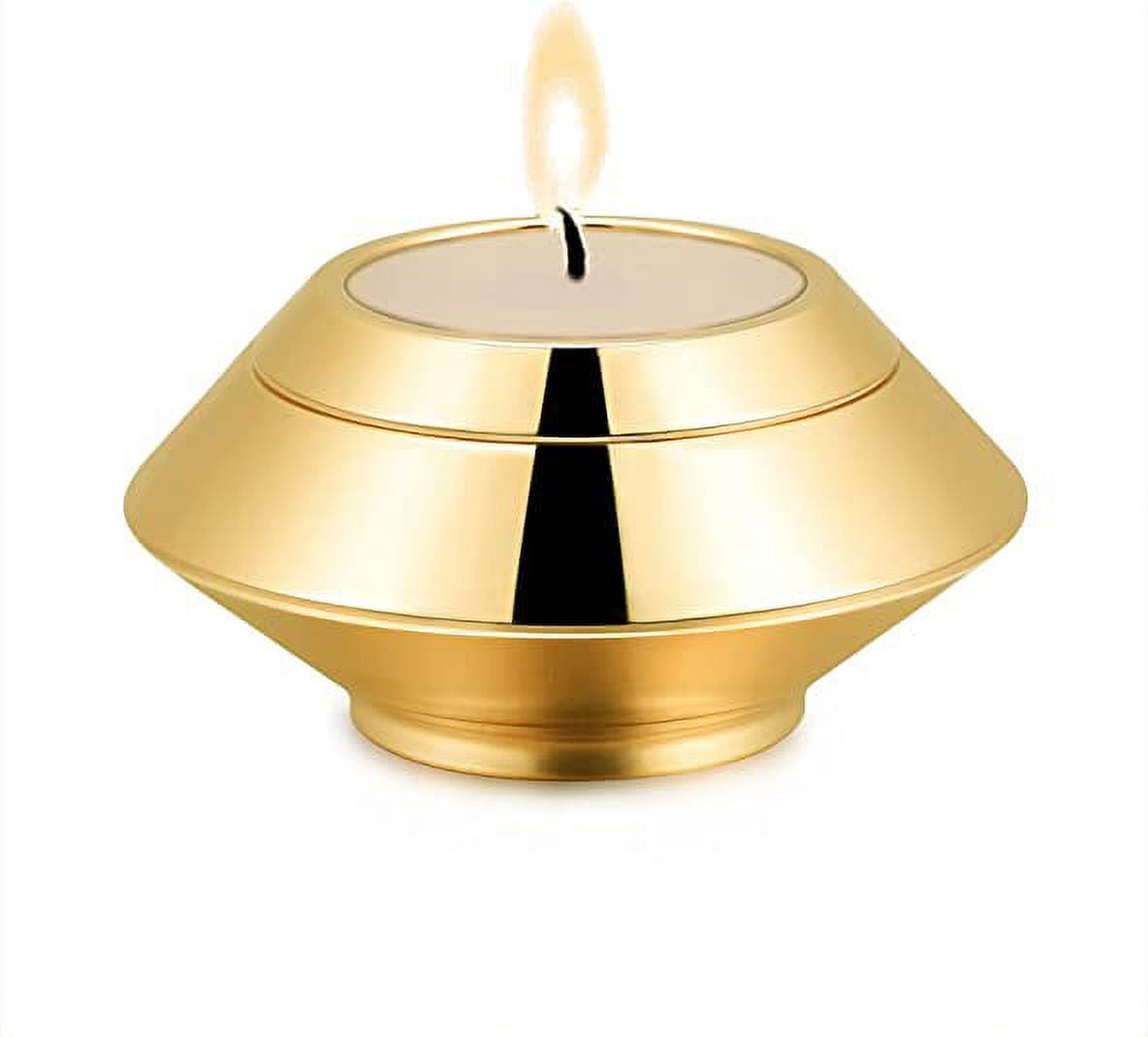 2 IN 1 Candle Ash Holder Keepsake Urn for Ashes Candlestick Urns Keepsake Cremation Urn for Human Ashes-316L Stainless Steel