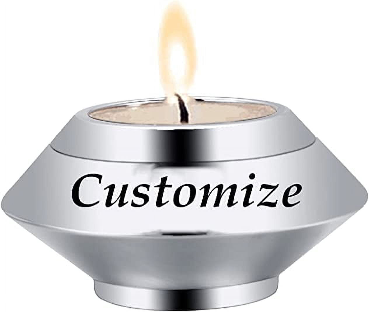 2 IN 1 Candle Ash Holder Keepsake Urn for Ashes Candlestick Urns Keepsake Cremation Urn for Human Ashes-316L Stainless Steel