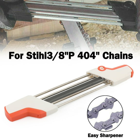 2 IN 1 Easy Chainsaw File Chain Sharpener Kits 7/32 5.5mm For Stihl 3/8"P 404"