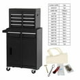 thumbnail image 1 of 2-IN-1 Hidden Multifunctional Tool Organizer,Rolling Tool Chest with 5 Drawers,Toolkit, Lockable Tool Box on Wheels, Storage Cabinet Tool Cart for Workshop Garage, 1 of 8