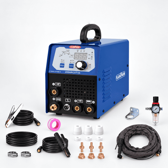 PLASMARGON 200ARCUT55 2-in-1 Plasma Cutter and Stick Welder, 55A, 110V/220V, Pilot Arc, LED Display
