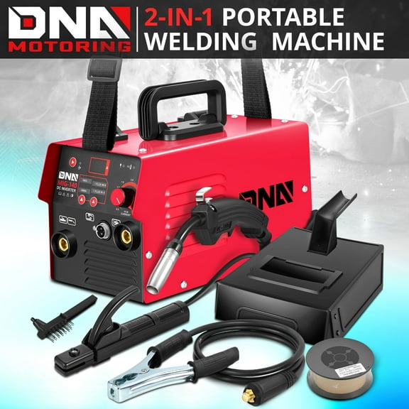 2-IN-1 Portable MMA/MIG Mode IGBT Welder Welding Machine110V 120A Flux Core Red