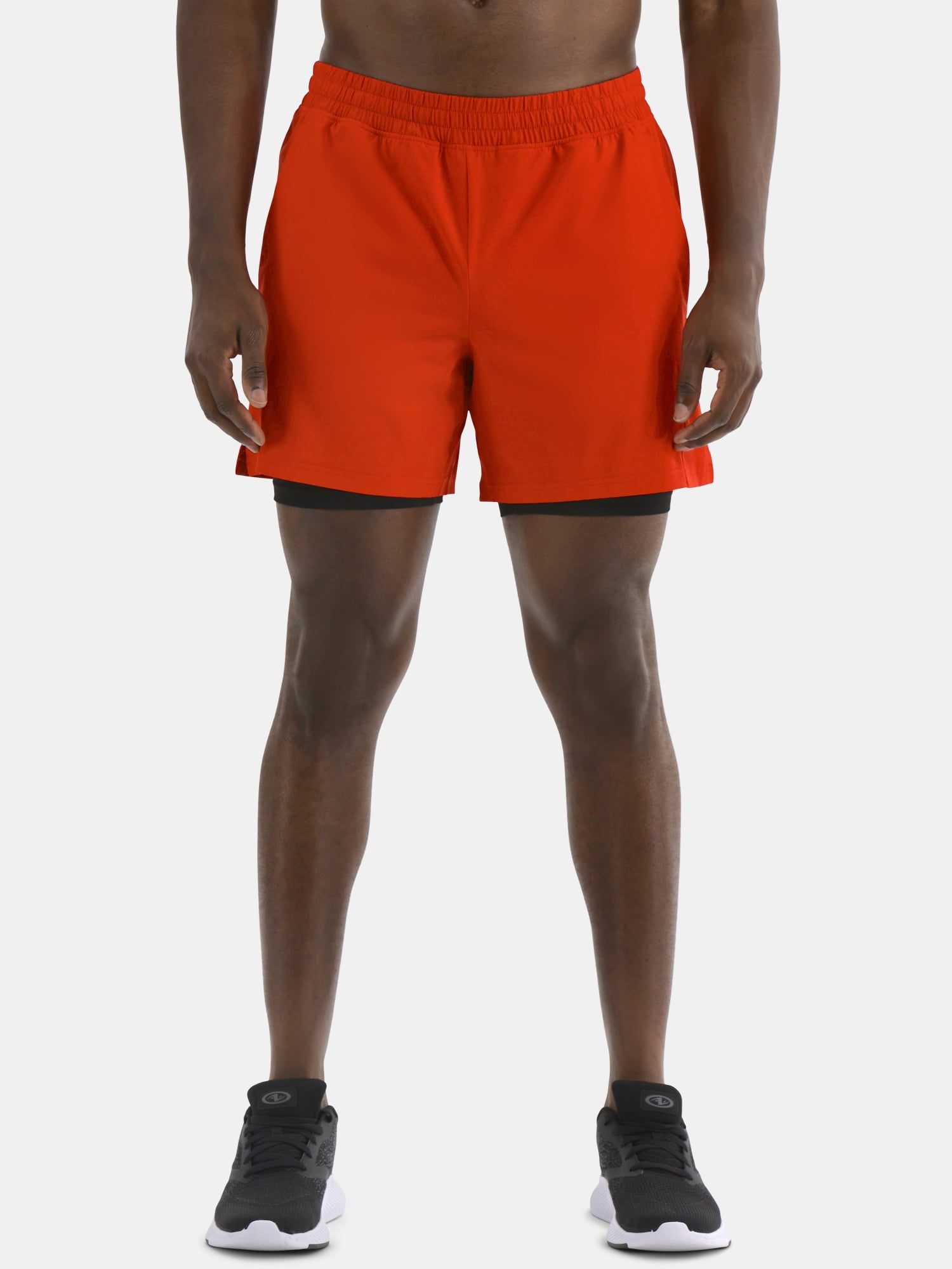 Athletic Works Men's and Big Men's 2 in 1 Gym Shorts with Liner, 6" & 8" Inseams, Sizes S-3XL