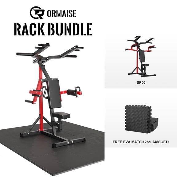 2-in-1 Shoulder Press and Plate Loaded Deltoid Machine, Adjustable Seat and Backrest, Upper Body, 12PC Rubber Mats