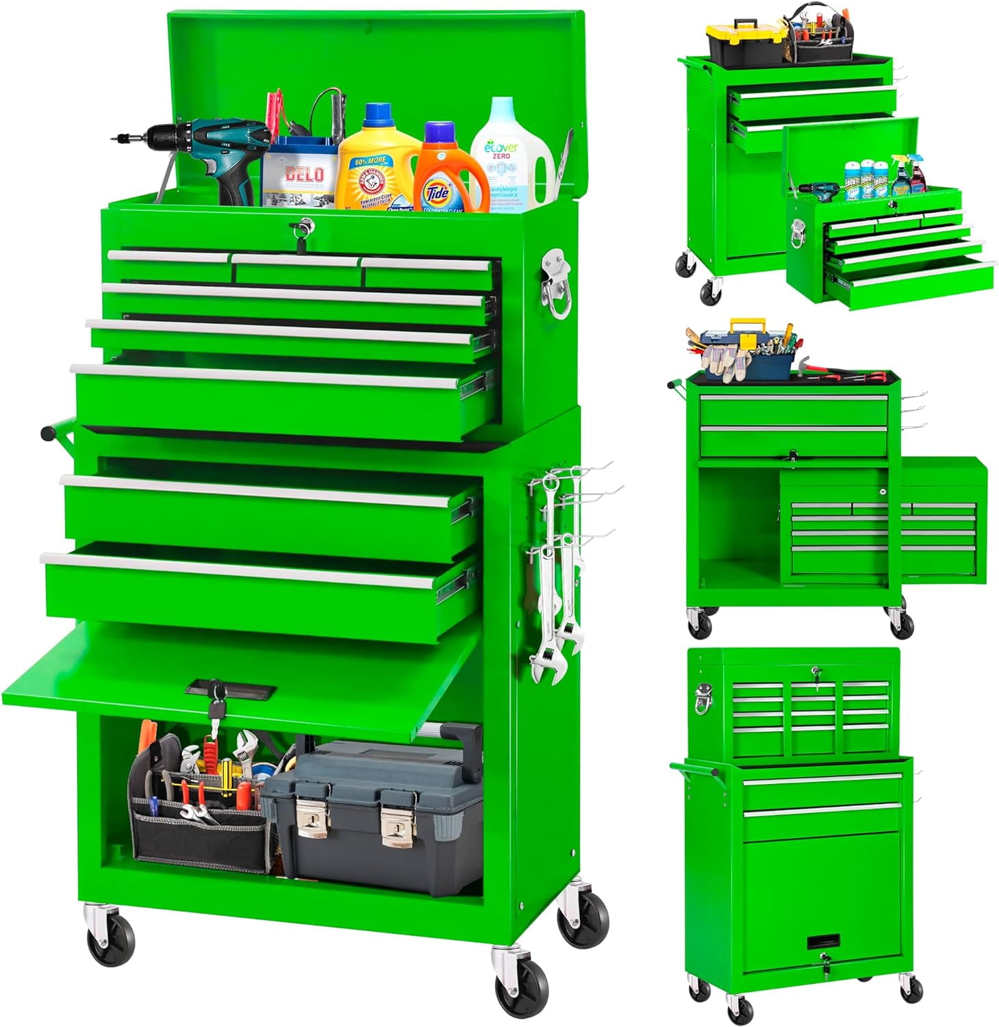Green rolling cheap tool box