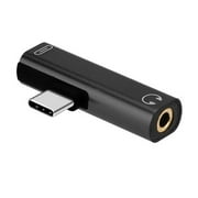 2-IN-1 USB C Type-C to 3.5mm Jack AUX Headphone Audio Adapter Charger