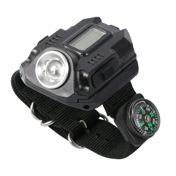 BESTOYARD LED Wristlight Black with Metal Buckle Clasp and Date Display for Lighting