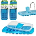 thumbnail image 1 of 2 Ice Cube Tray Flip Cover No-Spill Reusable Freezer Mold Maker BPA Free Kitchen, 1 of 2
