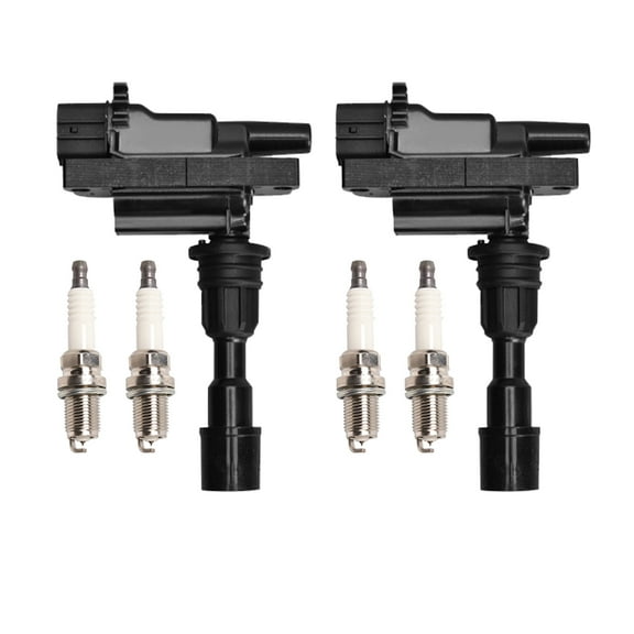 2 Ignition Coils and 4 Iridium Spark Plugs Compatible with 2001-2005 Mazda Miata LS SE 1.8L L4 Replacement for UF408